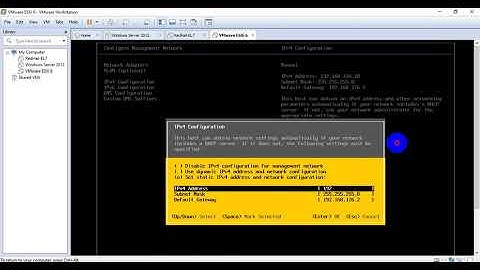 How to Configure IP static in Esxi