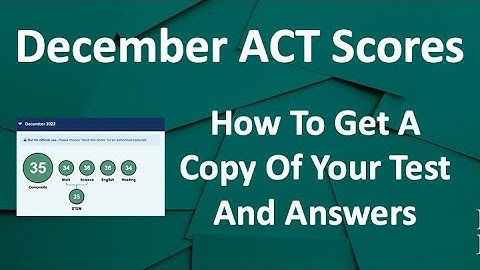 December ACT Scores Explained:  Understanding Your Score Report & How To Order A Copy Of Your Test