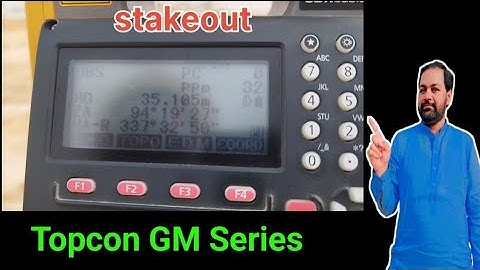 How to stakeout coordinates or point with topcon GM series total station.