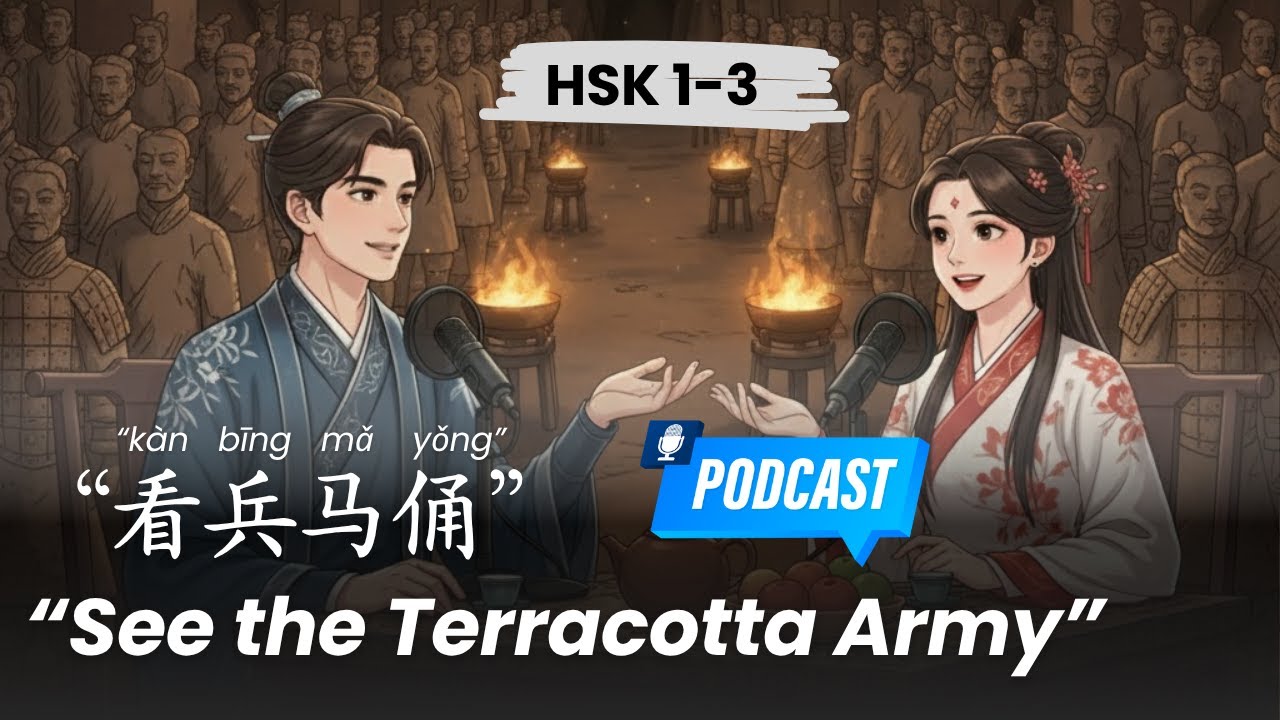 HSK 1-3 l Go to Xi'an to see the Terracotta Warriors l 去西安看兵马俑 l Chinese Podcast
