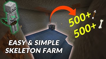 Easy & Simple Skeleton Farm - Minecraft 1.16.2 - 500+ Arrows & Bones/h