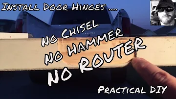 How do you notch out hinges on a door?