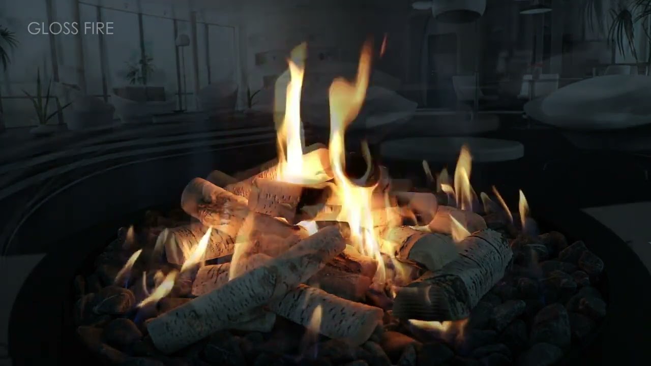 Round automatic bio fireplace   DALEX radius from Gloss Fire