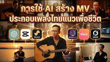 การสร้างคลิปประกอบเพลง MV แนวเพลงไทยเพื่อชีวิตด้วย AI