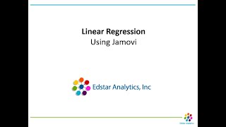 How to Do a Linear Regression Analysis using Jamovi