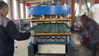 Zimbabwe popular triple layer roof sheet roll forming machine