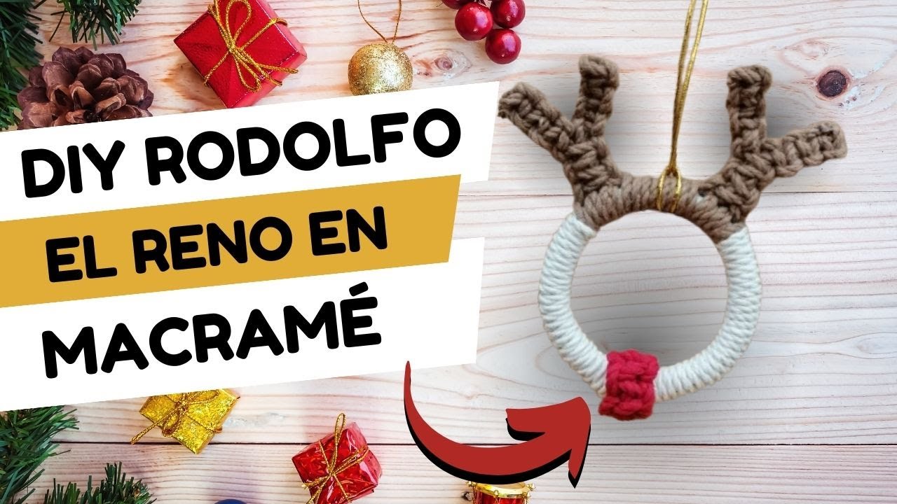 Rodulph Macrame Fácil reno en macramé para principiantes 🦌Macrame Rudolph Christmas ...