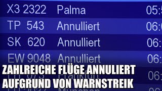 Hunderte Flüge annulliert: Warnstreik am Flughafen Düsseldorf | 27.01.2023