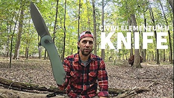 CIVIVI Elementum II Pocket Folding Knife, 2.96" Nitro-V Steel Blade G10 Handle Utility Knife