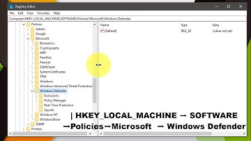 Windows Defender Disableantispyware Missing in Registry Enable/Disable/Create New