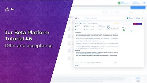 Jur Beta Platform - Tutorial - PART 6: Offer and acceptance