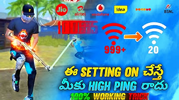How to Solve Ping Problem in Telugu in Free Fire 🔥 | 999+ Ping Solution | Easy trick | Gaming Litz |