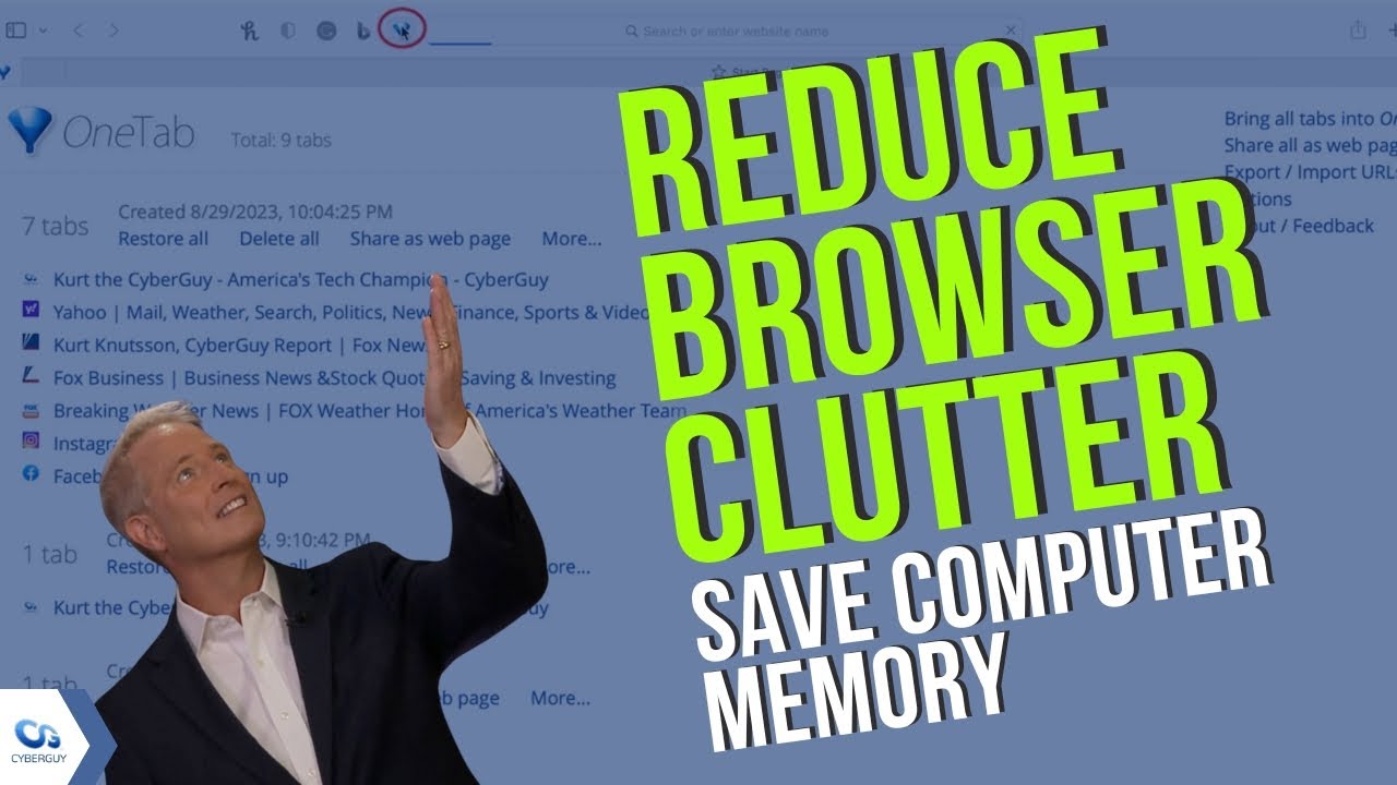 Reduce Browser Tab Clutter with OneTab