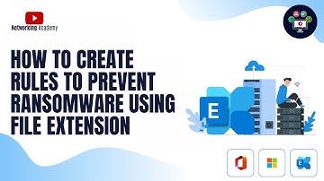How to Create Rules to Prevent Ransomware using File Extension | Networking Academy |#exchangeonline
