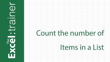 Excel: How to Count the Number of Items in a List
