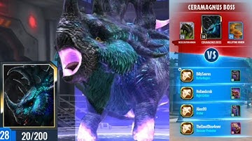 Ceramagnus LVL 28!!! Cera raid boss defeated by Skoona, Tuora, Gemini, Tryo EP14 (JWA V2.7)