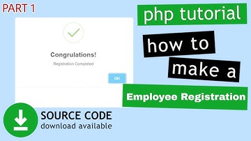 php with bootstrap employee registration form using pdo | part 1 |