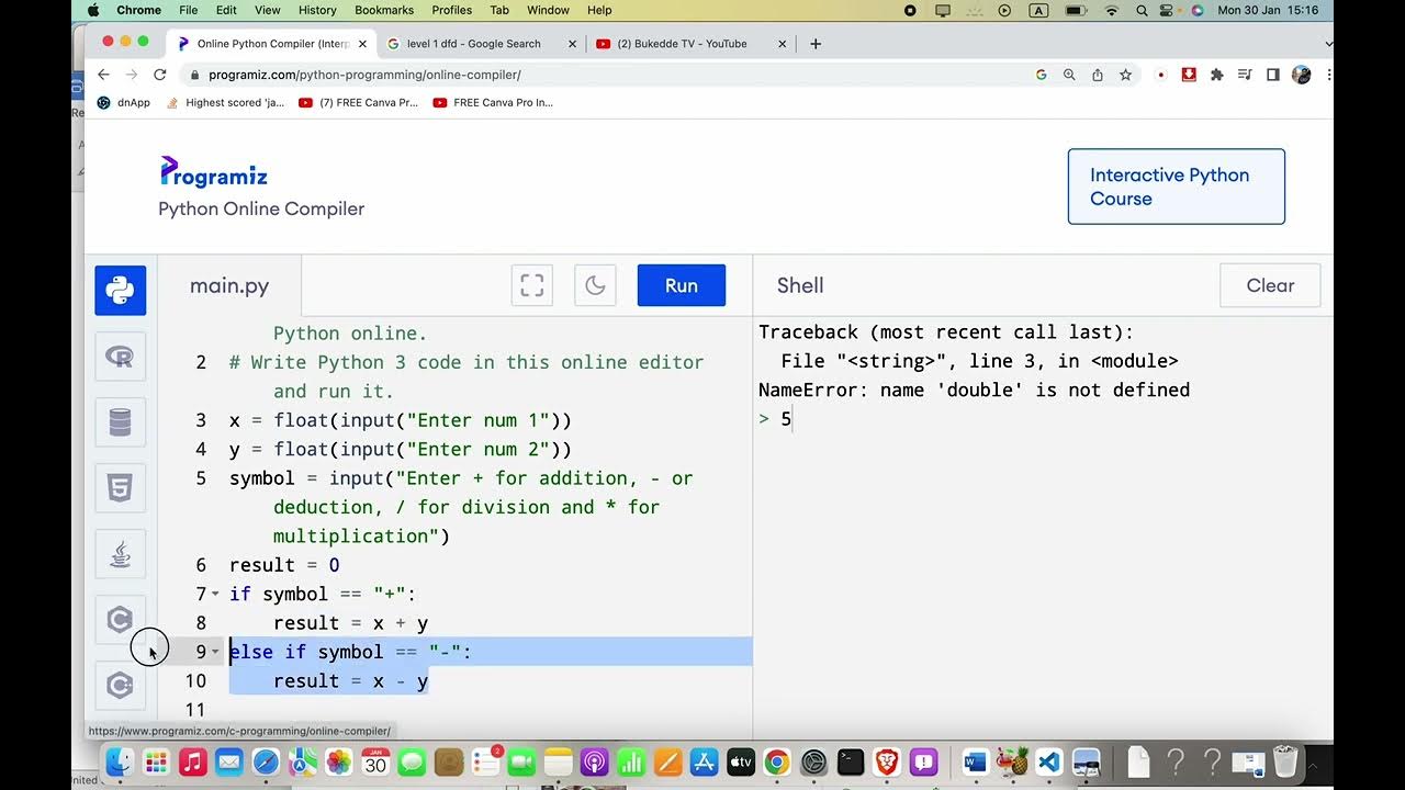 Create a simple Python calculator - YouTube