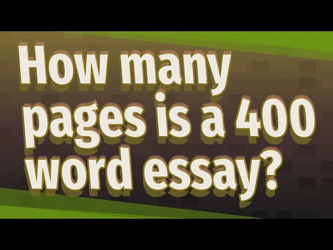 How many pages is a 400 word essay?