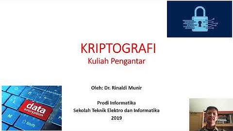 Kripto 01: Pengantar Kriptografi