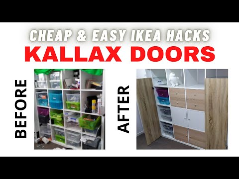 How To Add Doors Ikea Kallax, Solid Wood Storage Cabinets With Doors And Shelves Ikea