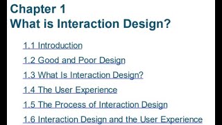 CHAPTER 1 | INTERACTION DESIGN |GOOD AND POOR DESIGN | PROCESS | DESIGN PRINCIPLES |