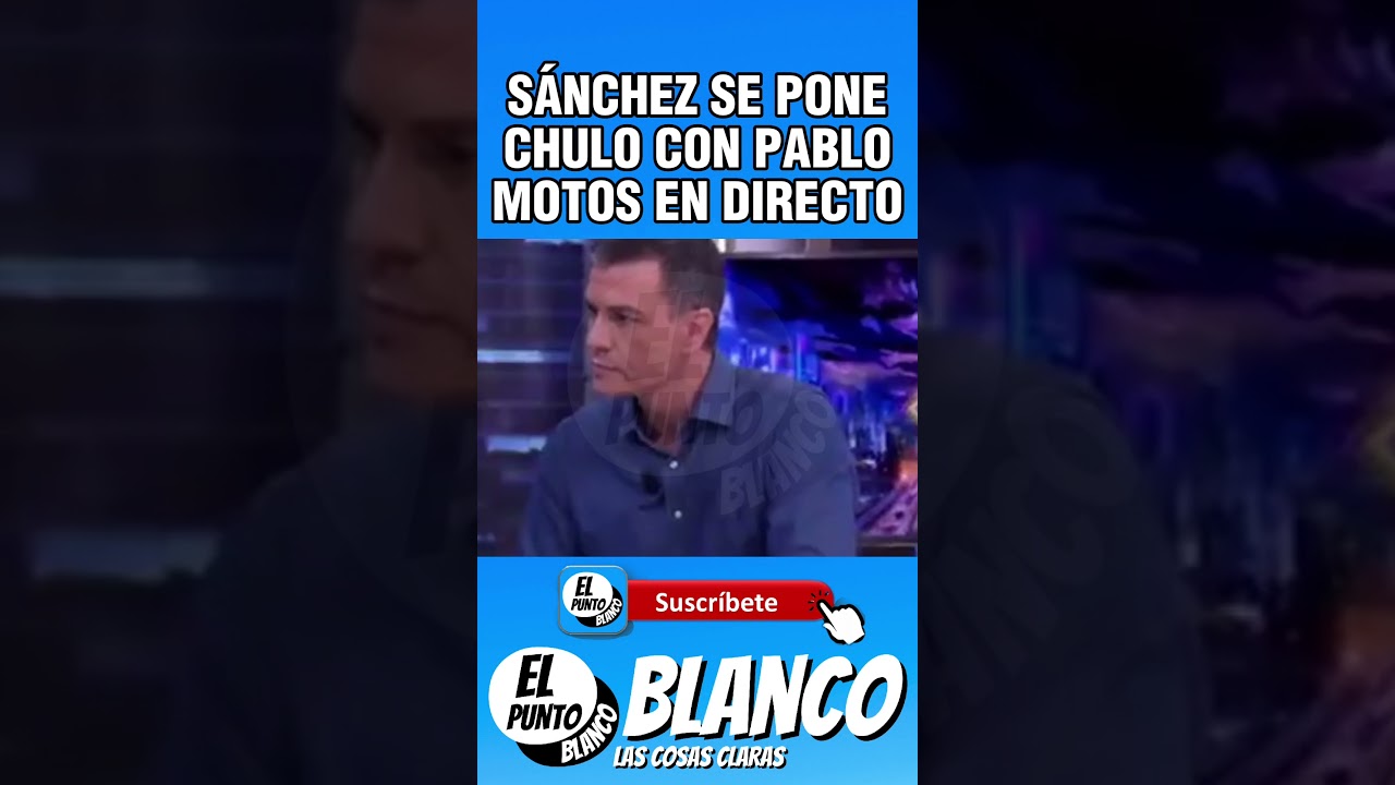 SÁNCHEZ SE PONE CHULO CON PABLO MOTOS EN EL HORMIGUERO #shorts #pablomotos #elhormiguero #sanchez