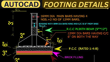 How to draw a Footing & Column section in AutoCAD |Footing Column section |Step by Step Footing Work