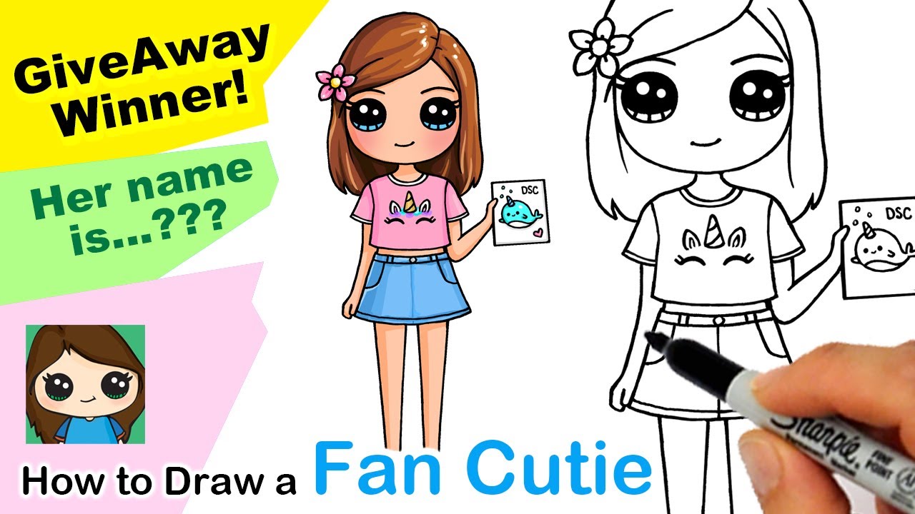 Draw a Fan as a Cutie GiveAway Winner Time! ???? How to Draw a Cute ...