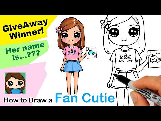 How to Draw a Unicorn Cute Girl Easy Video Tutorial-saigonsouth.com.vn