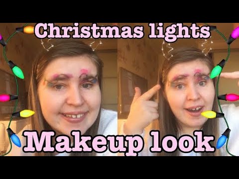 Christmas lights makeup look | Christmas lights makeup tutorial