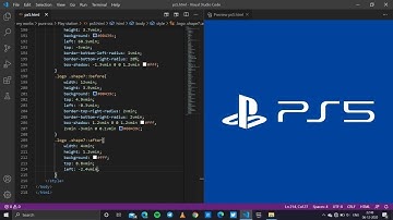 PLAY STATION 5 RESPONSIVE LOGO || PURE CSS & HTML