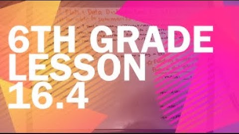 16.4 Dot Plots & Data Distribution [6.SP.1,2,4,5c,5d]