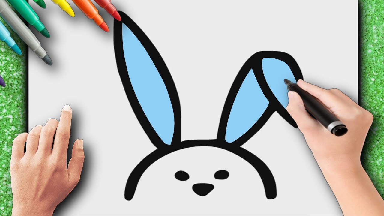 COMMENT DESSINER UN LAPIN DE PÂQUES? DESSIN DE PÂQUES FACILE - ÉTAPE