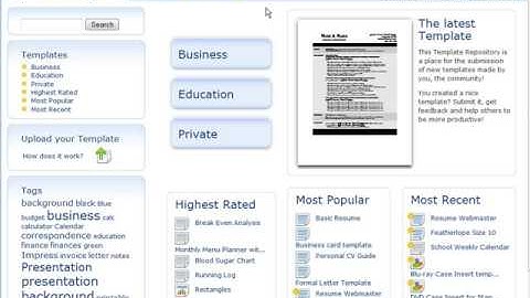 Using open office templates to enhance your projects.