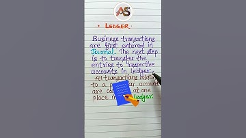 What is Ledger? | #ledger #ledgerposting #ledgeraccounts #ledgercreation