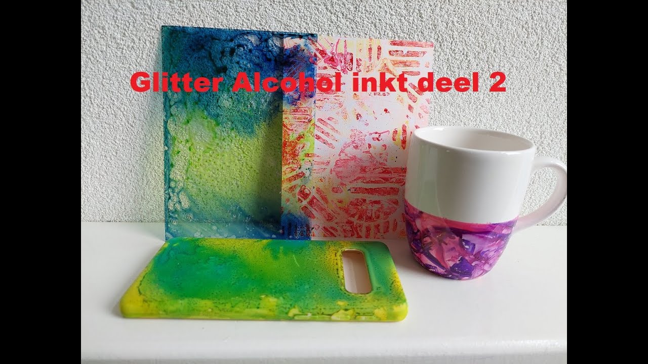 Action Glitter Alcohol inkt deel 2...nog meer mogelijkheden YouTube
