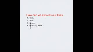 How to use likes and dislikes?#likes#dislikes#rules#English#Language