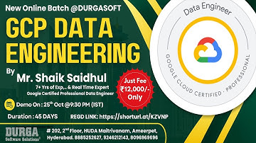 GCP DATA ENGINEERING Online Training @ DURGASOFT