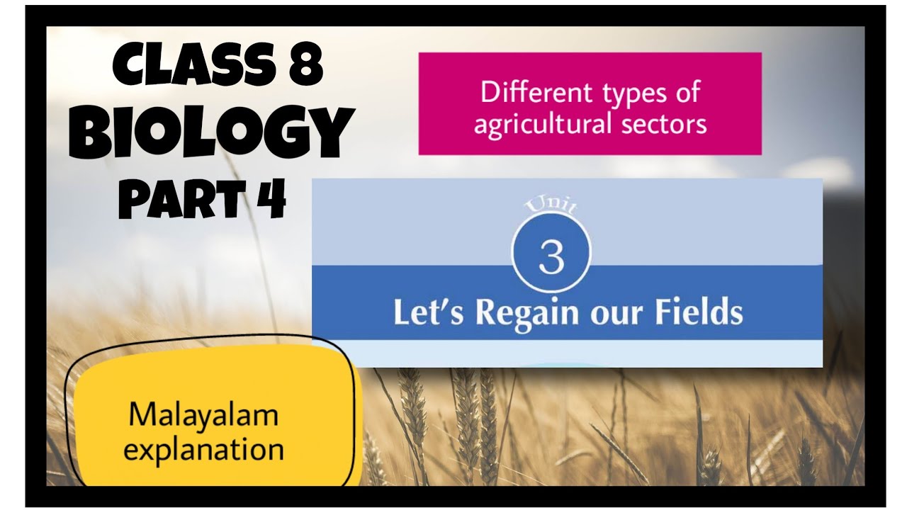 Chapter 3 Let's regain our fields Class 8 SCERT Part 4 English medium