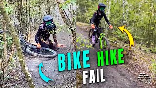 Lady Nudged a Tree Riding Her Bike Then Fell