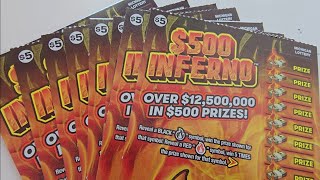 MI Lottery -🔥🔥$500 INFERNO🔥🔥 - Can we hit a red flame for 5X?💲💲💲 Let's go!🤑🤑🤑 ##lottery ##lotto 