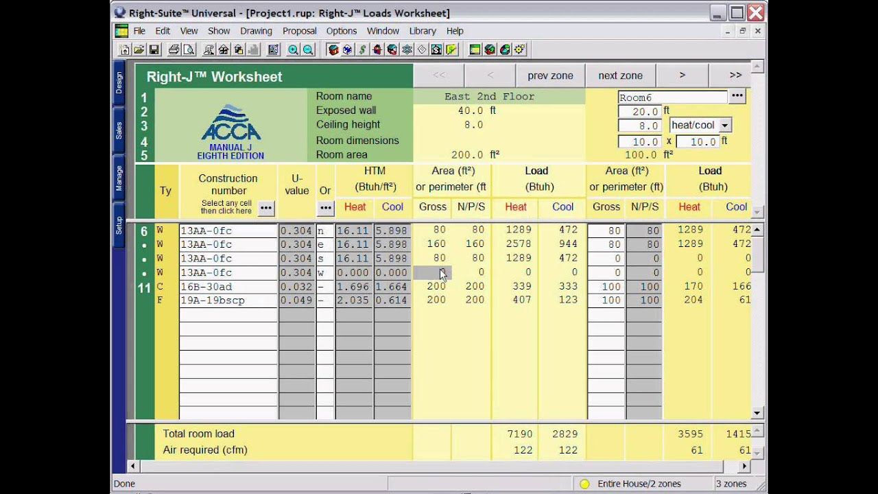 Manual D Calculation Sheet