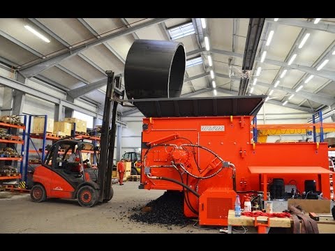 WEIMA Zerkleinerer WLK 30 Super Jumbo shreddert PipelineAbschnitte  YouTube