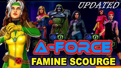 Best T4s ISO 8 & Game Modes for A-Force | Famine Scourge | Apocalypse Saga Marvel Strike Force