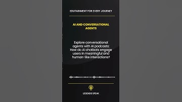 💬 AI and Conversational Agents Explore conversational agents with AI podcasts How do AI chatbot