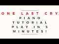 ONE LAST CRY Piano Tutorial (Easy) - [Brian McKnight] #onelastycry #brianmcknight #ControlShiftPiano