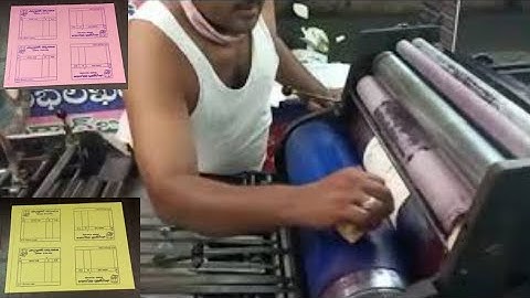 Single colour bill book printing by hamada 800 offset printing machine // Royal blue colour printing