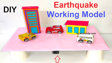 earthquake working model using cardboard - diy | howtofunda | social science project | sst project