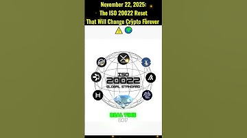 November 22, 2025: The ISO 20022 Reset That Will Change Crypto Forever ⚠️🌍 #digitalassets